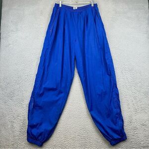 Nike Sports Track Pants Mens Large Blue Swooshy Ankle Zip‎ Activewear Sports